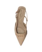 Slingbacks Ambre beiges - Talon 6 cm