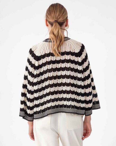 Pull Isao noir/vanille