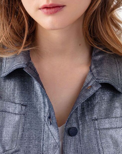 Blouson Selene bleu/argenté