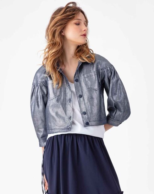 Blouson Selene bleu/argenté