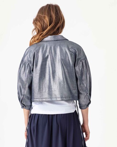 Blouson Selene bleu/argenté