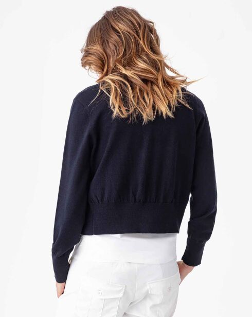 Gilet en Laine mélangée Tidal marine/argenté