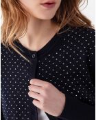 Gilet en Laine mélangée Tidal marine/argenté