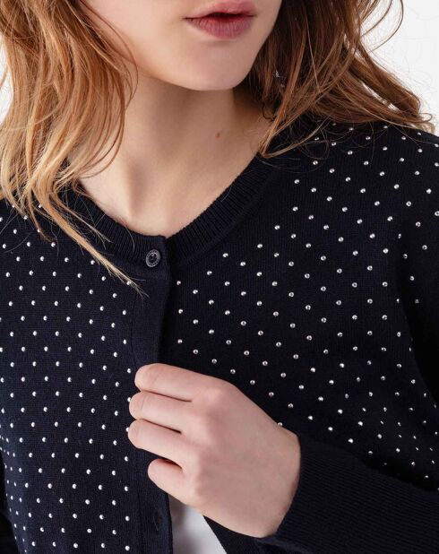 Gilet en Laine mélangée Tidal marine/argenté