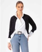 Gilet en Laine mélangée Tidal noir/argenté