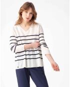 Pull en Laine mélangée Danae écru/marine