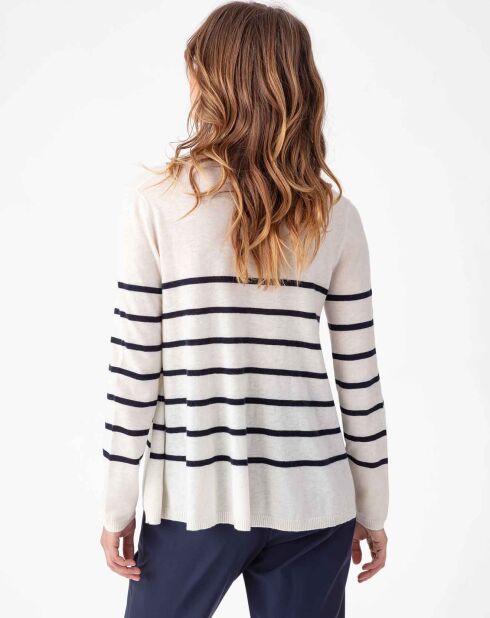 Pull en Laine mélangée Danae écru/marine