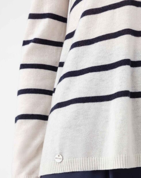 Pull en Laine mélangée Danae écru/marine