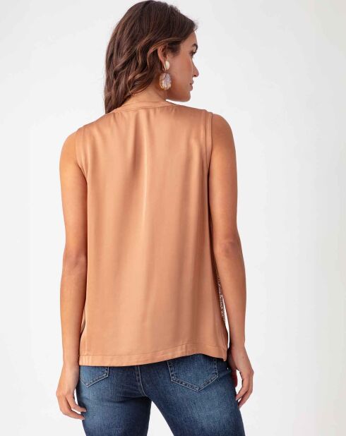 Débardeur Lina beige/doré