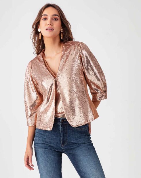 Veste Elsie beige/doré