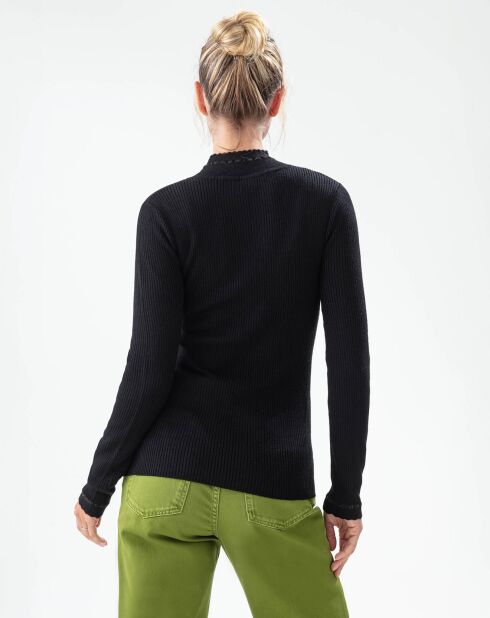 Pull en Laine mélangée Caroline noir