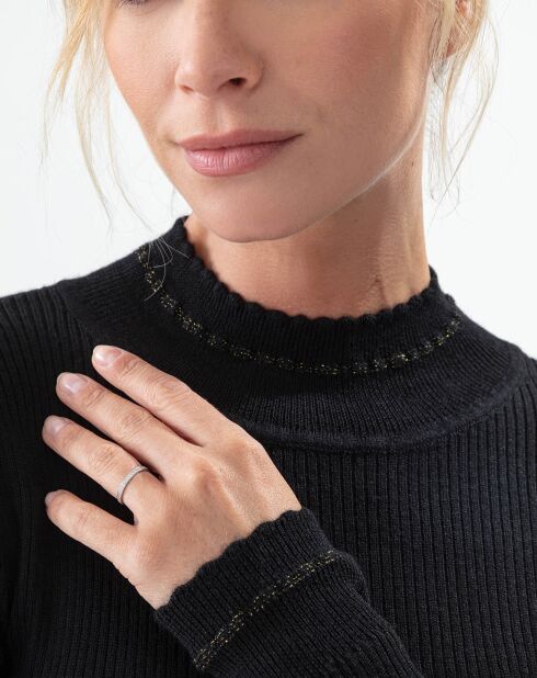 Pull en Laine mélangée Caroline noir