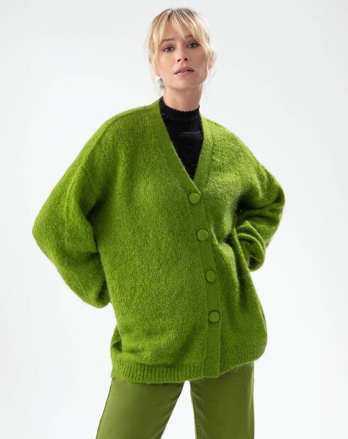 Gilet en Laine mélangée Victoria bambou