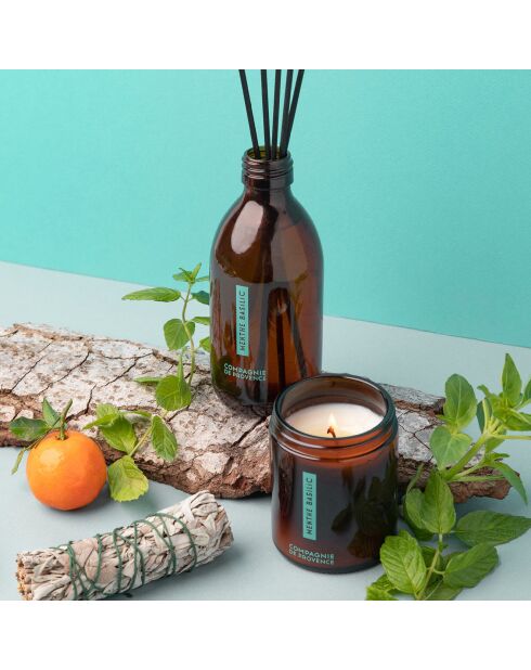 Bougie parfumée Menthe Basilic - 150g
