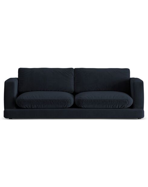 Canapé en Velours Daphne 3 Places Bleu Foncé - 210x105x86 cm
