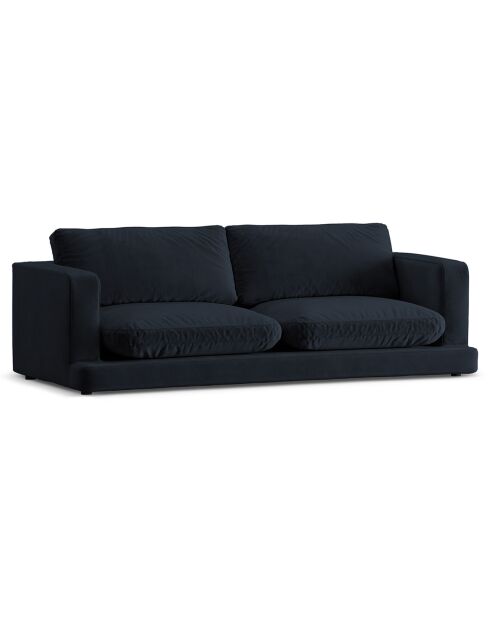 Canapé en Velours Daphne 3 Places Bleu Foncé - 210x105x86 cm