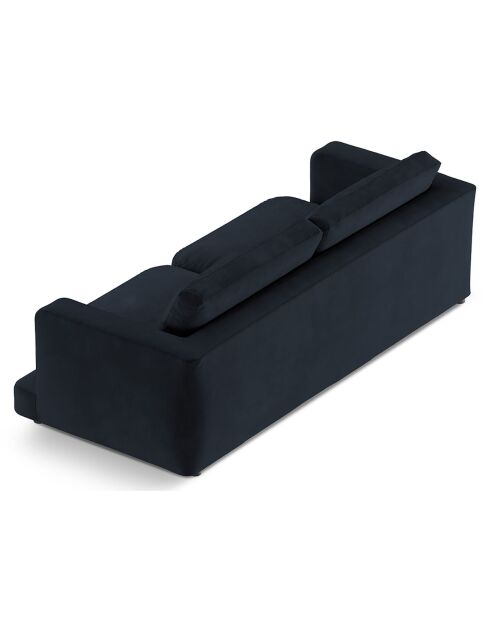 Canapé en Velours Daphne 3 Places Bleu Foncé - 210x105x86 cm