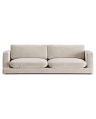 Canapé en Velours Daphne 4 Places Beige Clair - 240x105x86 cm