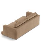 Canapé en Velours Daphne 4 Places Beige Foncé - 240x105x86 cm