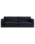 Canapé en Velours Daphne 4 Places Bleu Foncé - 240x105x86 cm