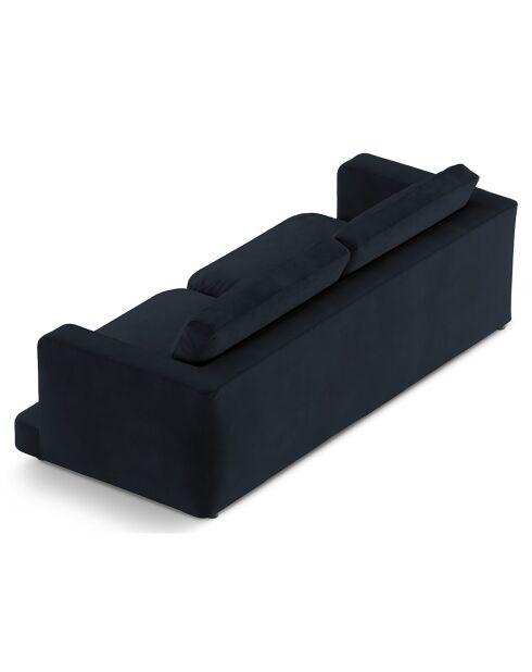 Canapé en Velours Daphne 4 Places Bleu Foncé - 240x105x86 cm