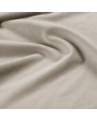 Canapé d'angle Gauche en Velours Daphne 4 Places Beige Clair - 270x170x86 cm
