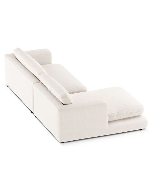 Canapé d'angle Gauche Daphne 4 Places Ivoire - 270x170x86 cm