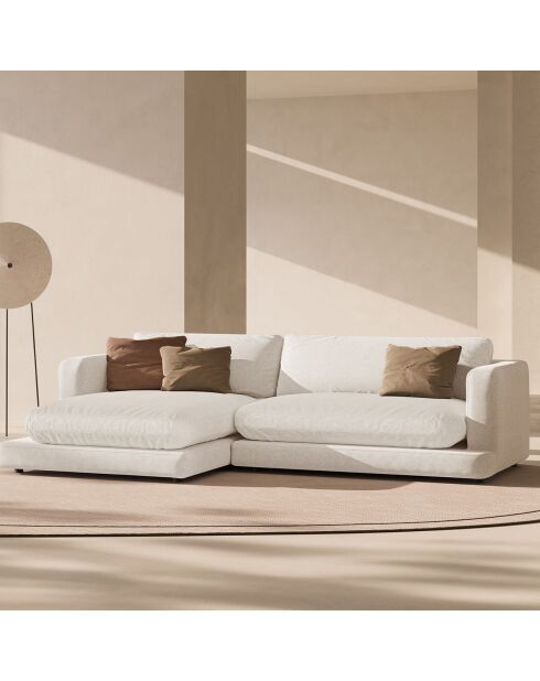 Canapé d'angle Gauche Daphne 4 Places Ivoire - 270x170x86 cm