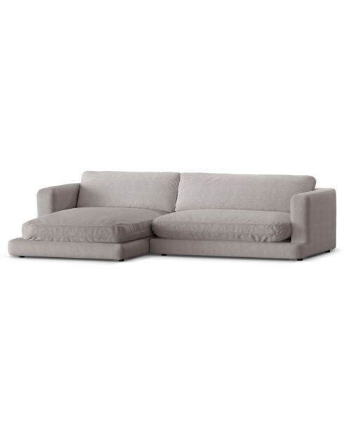 Canapé d'angle Gauche Daphne 4 Places Gris chaud - 270x170x86 cm