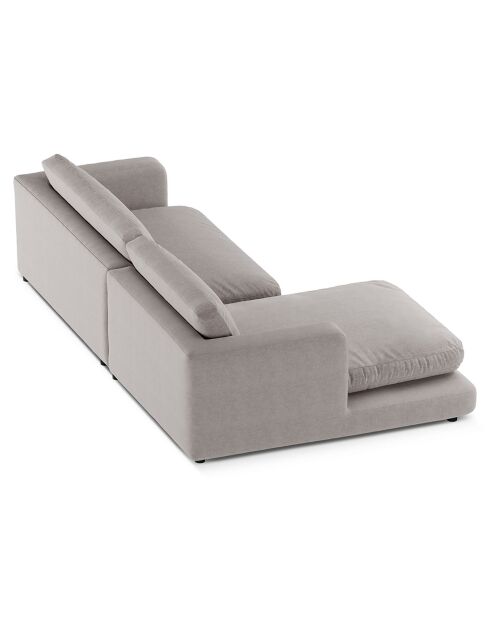 Canapé d'angle Gauche Daphne 4 Places Gris chaud - 270x170x86 cm