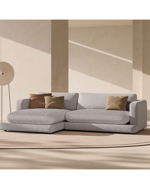 Canapé d'angle Gauche Daphne 4 Places Gris chaud - 270x170x86 cm