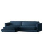 Canapé d'angle Gauche Daphne 4 Places Bleu Marine - 270x170x86 cm