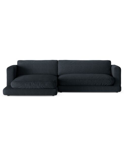 Canapé d'angle Gauche Daphne 4 Places Noir - 270x170x86 cm