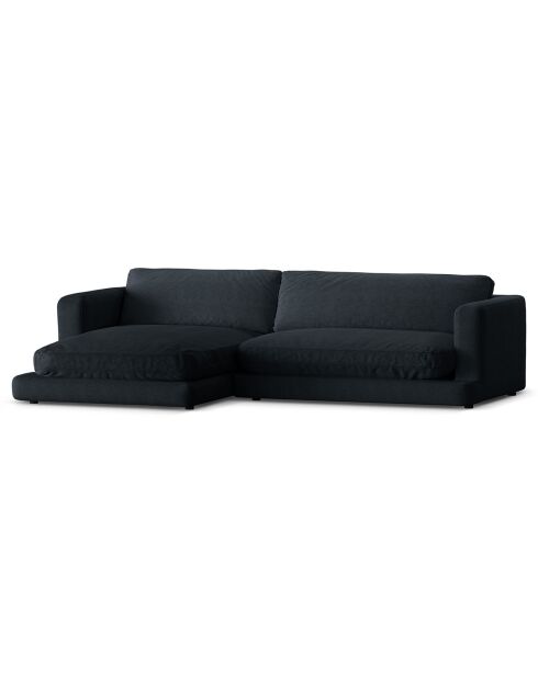 Canapé d'angle Gauche Daphne 4 Places Noir - 270x170x86 cm