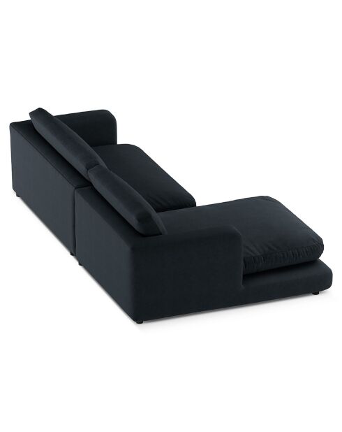 Canapé d'angle Gauche Daphne 4 Places Noir - 270x170x86 cm