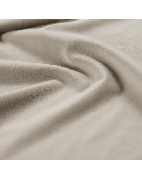 Canapé d'angle droit en Velours Daphne 4 Places Beige Clair - 270x170x86 cm