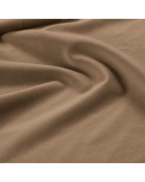 Canapé d'angle droit en Velours Daphne 4 Places Beige Foncé - 270x170x86 cm