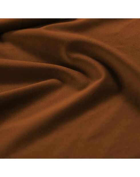 Canapé d'angle droit en Velours Daphne 4 Places Terracotta - 270x170x86 cm