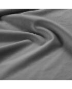 Canapé d'angle droit en Velours Daphne 4 Places Gris Clair - 270x170x86 cm
