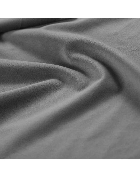 Canapé d'angle droit en Velours Daphne 4 Places Gris Clair - 270x170x86 cm