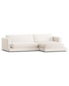Canapé d'angle droit Daphne 4 Places Ivoire - 270x170x86 cm