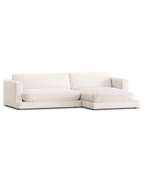 Canapé d'angle droit Daphne 4 Places Ivoire - 270x170x86 cm