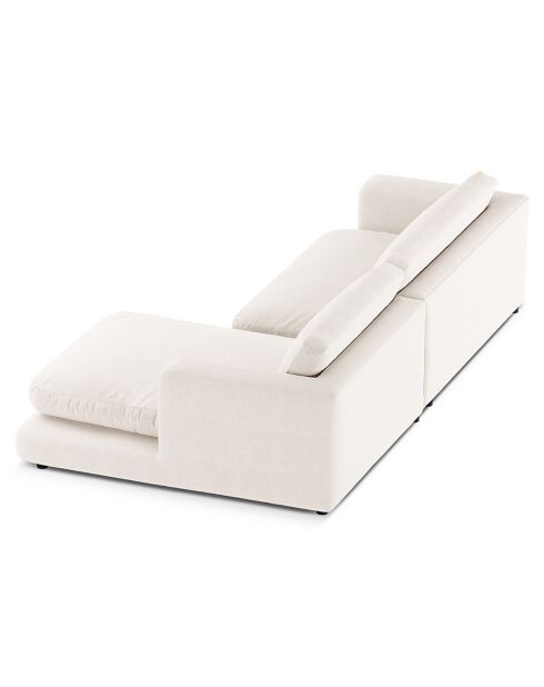 Canapé d'angle droit Daphne 4 Places Ivoire - 270x170x86 cm