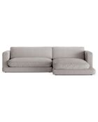 Canapé d'angle droit Daphne 4 Places Gris chaud - 270x170x86 cm