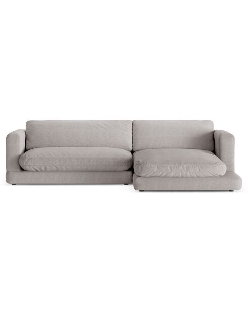 Canapé d'angle droit Daphne 4 Places Gris chaud - 270x170x86 cm