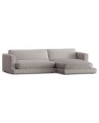 Canapé d'angle droit Daphne 4 Places Gris chaud - 270x170x86 cm