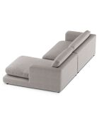 Canapé d'angle droit Daphne 4 Places Gris chaud - 270x170x86 cm