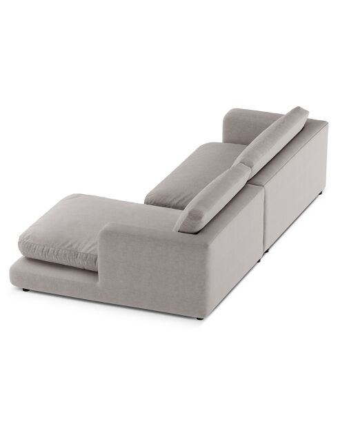 Canapé d'angle droit Daphne 4 Places Gris chaud - 270x170x86 cm