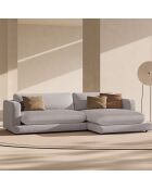 Canapé d'angle droit Daphne 4 Places Gris chaud - 270x170x86 cm
