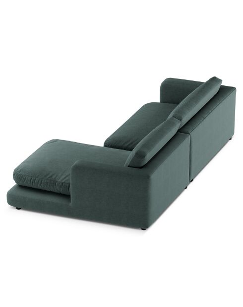 Canapé d'angle droit Daphne 4 Places Vert mousse - 270x170x86 cm
